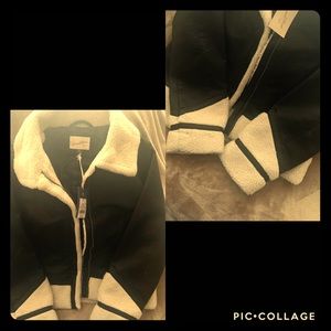 Black sherpa jacket.